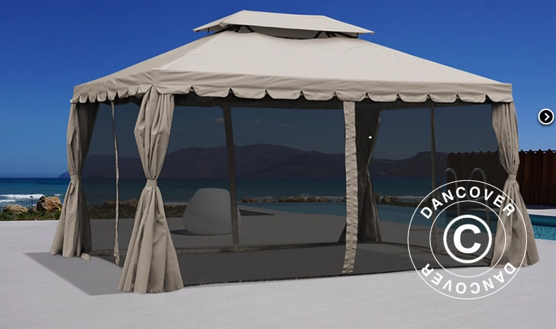 Huvudbild för Trädgårdspaviljong Osiris 3 x 4 m inkl mygg-gardiner 4536:- 