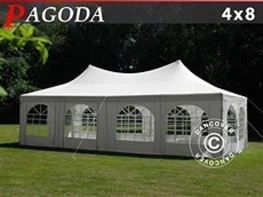 Huvudbild för Partytält Pagoda 4 x 8 m Vit Nu 12281:-