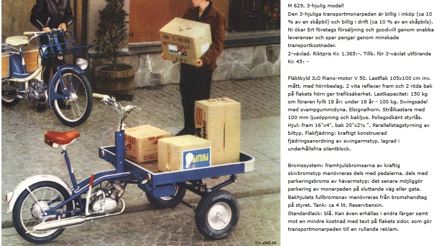 Huvudbild för Ilo Flakmoped 1959 Modell - 3-Växlad (2 Motorer)