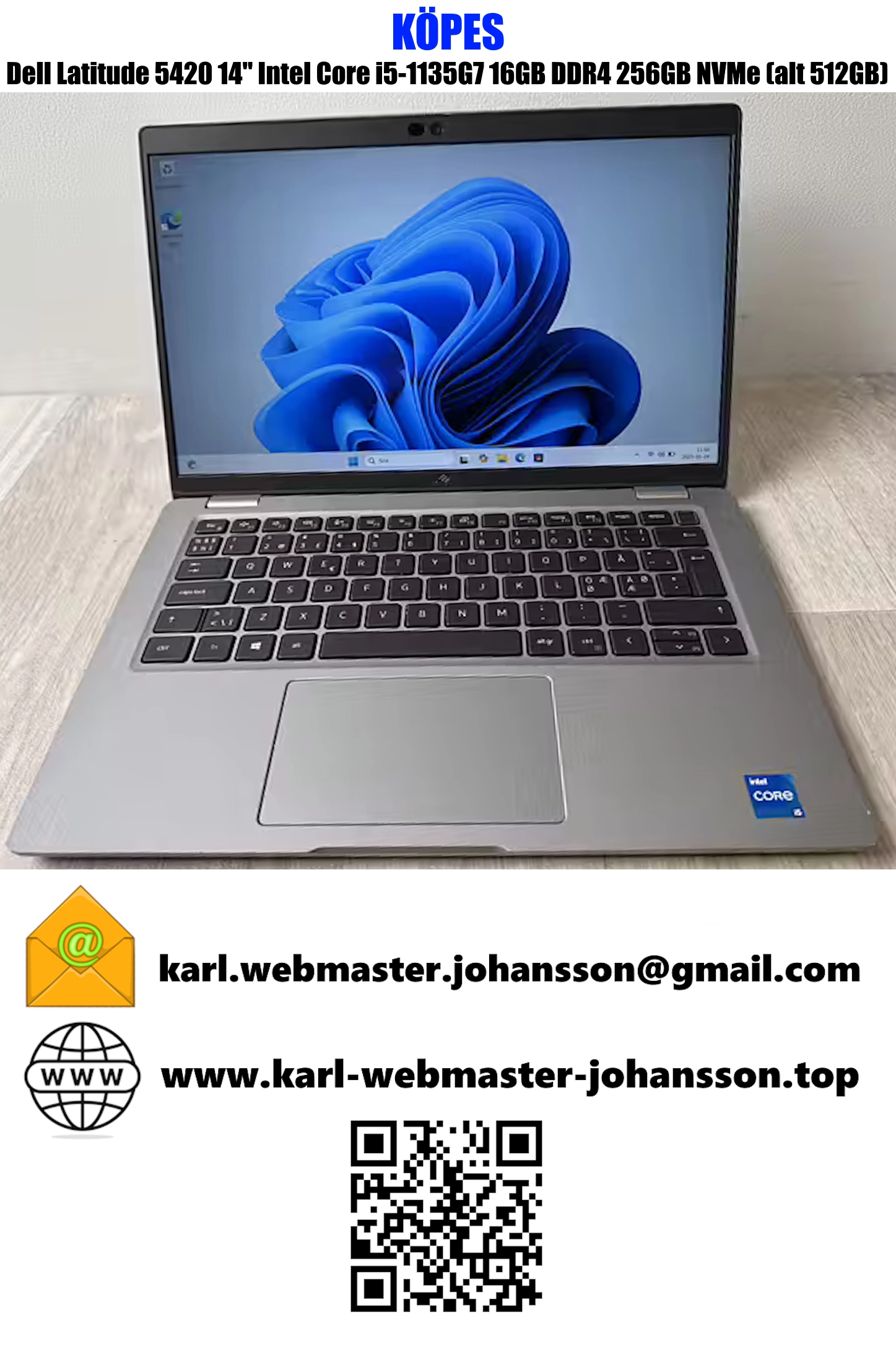 Huvudbild för KÖPES > Dell Latitude 5420 14" Intel Core i5-1135G7